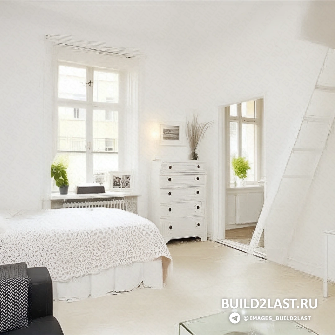 Комната с мягким диваном, пледом и полкой с книгами