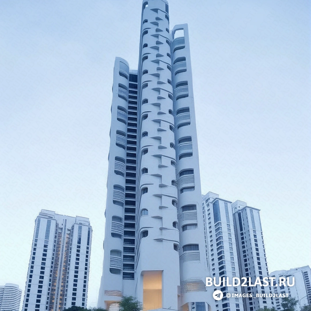 Резиденция Ардмор в Сингапуре, небоскрёб в белом цвете с элементами био-тек дизайна